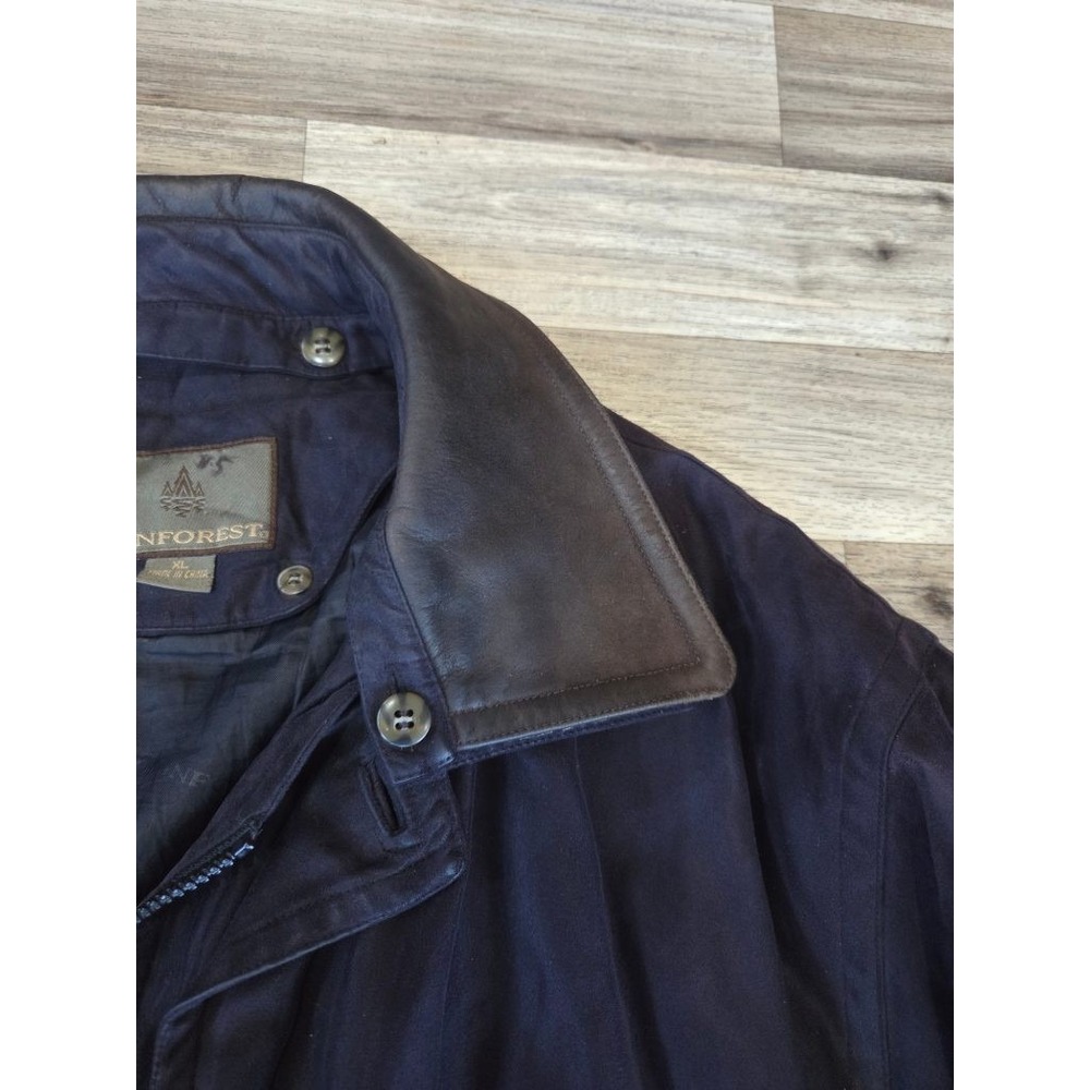 Vintage Rainforest Mens XL Down Lined Chore Jacket Barn Coat Heritage Navy - Picture 3 of 12